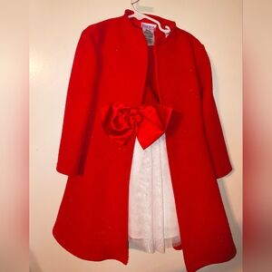 Red Glitter Holiday Dress & Jacket